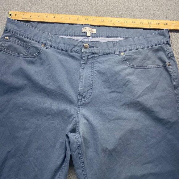 Peter Millar, Chino Pants Mens Size 42 Blue,Flat Front,Pima Cotton - Picture 4 of 12